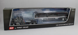 2026 DCP 1:64 *BLACK* GMC General 34" Flattop w/Wilson Pacesetter Grain Trailer