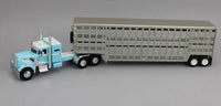 
              DCP 1:64 *BLUE* Peterbilt 351 Mercury Sleeper & Vintage Wilson Livestock Trailer
            