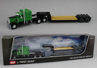 
              DCP 1:64 *GREEN* Peterbilt 351 Mercury Sleeper & Rogers Vintage Lowboy Trailer
            