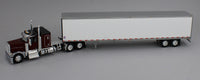 
              DCP 1:64 *RED & BLACK* Peterbilt 589 58" Flattop w/53' Dry Goods Van Trailer
            