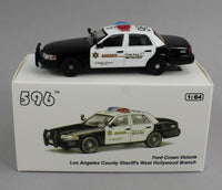 
              1:64 *596 DIECAST* Los Angeles County Sheriff West Hollywood Branch FORD Crown Victoria Police Car *NIB*
            