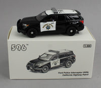 
              1:64 *596 DIECAST* California Highway Patrol BLACK & WHITE Ford Police Interceptor Utility SUV POLICE CAR *NIB*
            