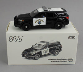 1:64 *596 DIECAST* California Highway Patrol BLACK & WHITE Ford Police Interceptor Utility SUV POLICE CAR *NIB*