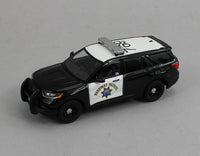 
              1:64 *596 DIECAST* California Highway Patrol BLACK & WHITE Ford Police Interceptor Utility SUV POLICE CAR *NIB*
            
