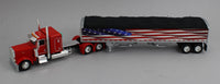 
              DCP 1:64 *RED AMERICA 250* Peterbilt 389 48" Flattop w/Wilson Grain Trailer NIB
            