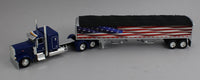 
              DCP 1:64 *BLUE AMERICA 250* Peterbilt 389 48" Flattop w/Wilson Grain Trailer NIB
            