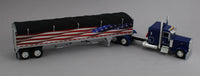 
              DCP 1:64 *BLUE AMERICA 250* Peterbilt 389 48" Flattop w/Wilson Grain Trailer NIB
            