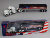
              DCP 1:64 *WHITE AMERICA 250* Peterbilt 389 48" Flattop w/Wilson Grain Trailer
            