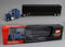 DCP 1:64 *BLUE & BLACK* Peterbilt 589 Midroof w/BLACK Wilsn Livestock Trailer