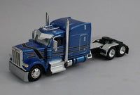 
              DCP 1:64 *BLUE & BLACK* Peterbilt 589 Midroof w/BLACK Wilsn Livestock Trailer
            