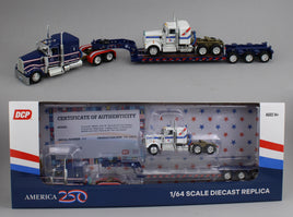 DCP 1:64 *AMERICA 250* Kenworth W900L w/Lowboy & W900A VIT LOAD *NIB*