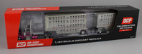 
              DCP 1:64 *BLACK & MAGENTA* Peterbilt 389 w/Double 28' Wilson Livestock Pups NIB
            