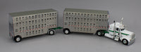 
              DCP 1:64 *WHITE & GREEN* Peterbilt 389 w/Double 28' Wilson Livestock Pups NIB
            