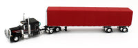 
              DCP 1:64 *BLACK & RED* Peterbilt 379 Flattop w/53' Utility Roll Tarp Trailer NIB
            