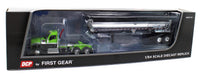 
              DCP 1:64 *GREEN & BLACK* Kenworth W990 Day Cab & CHROME MAC End Dump Trailer NIB
            