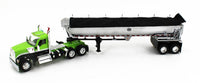 
              DCP 1:64 *GREEN & BLACK* Kenworth W990 Day Cab & CHROME MAC End Dump Trailer NIB
            