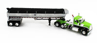 
              DCP 1:64 *GREEN & BLACK* Kenworth W990 Day Cab & CHROME MAC End Dump Trailer NIB
            