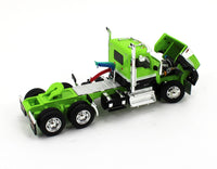 
              DCP 1:64 *GREEN & BLACK* Kenworth W990 Day Cab & CHROME MAC End Dump Trailer NIB
            