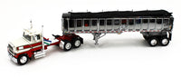 
              1:64 DCP *RED & WHITE* Ford LTL 9000 Day Cab w/CHROME EAST End Dump Trailer NIB
            