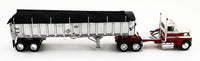 
              1:64 DCP *RED & WHITE* Ford LTL 9000 Day Cab w/CHROME EAST End Dump Trailer NIB
            