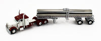 
              1:64 DCP *RED & WHITE* Peterbilt 379 36" Flattop w/Walker Spread-Axle MILK TANKER Trailer
            