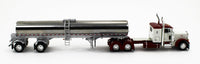 
              1:64 DCP *RED & WHITE* Peterbilt 379 36" Flattop w/Walker Spread-Axle MILK TANKER Trailer
            