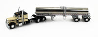 
              1:64 DCP *BLACK & TAN* Peterbilt 379 36" Flattop w/Walker Spread-Axle MILK TANKER Trailer
            