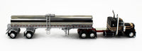 
              1:64 DCP *BLACK* Peterbilt 379 36" Flattop w/Walker Spread-Axle MILK TANKER Trailer
            