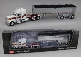 DCP 1:64 *WHITE* Peterbilt 389 48" Midroof w/MAC Coal End Dump Trailer NIB