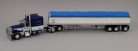 
              DCP 1:64 *SHUPE TRUCKING* BLUE Peterbilt 389 70" w/50' Tri-Axle Grain Trailer
            