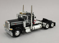 
              DCP 1:64 *BLACK* Peterbilt 389 Day Cab Semi w/LANDOLL 440 Traveling Axle Trailer
            