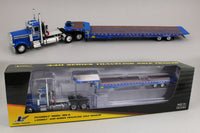 
              DCP 1:64 *BLUE* Peterbilt 389 Day Cab Semi w/LANDOLL 440 Traveling Axle Trailer
            