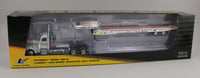 
              DCP 1:64 *WHITE* Peterbilt 389 Day Cab Semi w/LANDOLL 440 Traveling Axle Trailer
            