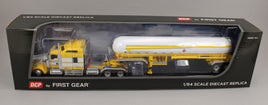 DCP 1:64 *YELLOW & WHITE* Kenworth W900L 86" Studio Sleeper & Mississippi LPG Tanker Trailer