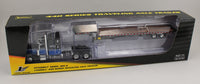 
              DCP 1:64 *BLACK & BLUE* Peterbilt 389 Midroof Semi w/LANDOLL 440 Traveling Axle Trailer
            