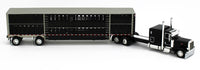 
              DCP 1:64 BLACK Full Stretch Peterbilt 389 Flattop w/Black Wilson LIVESTOCK NIB
            