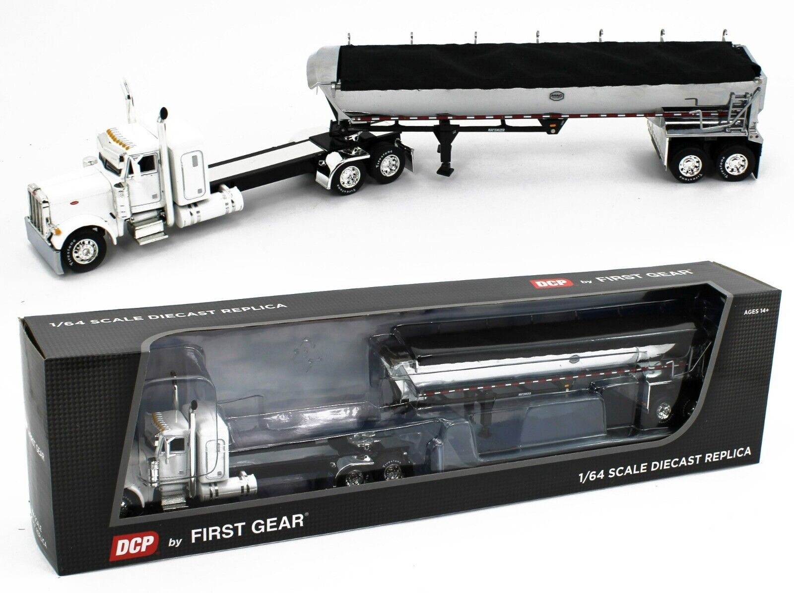 2022 DCP 1:64 WHITE Stretched Peterbilt 379 36