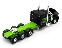 
              2022 DCP 1:64 *BLACK & LIME GREEN* Peterbilt 389 Tri-Axle w/Magnitude Lowboy NIB
            