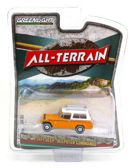 1:64 GreenLight *ALL-TERRAIN 10* Orange 1971 Jeep JEEPSTER Cammando *NIP*