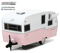 
              1:64 GreenLight HOBBY EXCLUSIVE PINK & WHITE Shasta Airflyte Camper HITCH & TOW
            