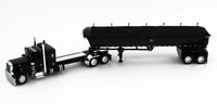 
              2022 DCP 1:64 BLACK Stretched Peterbilt 379 36" Flat MAC Half Round End Dump NIB
            