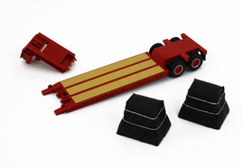 DCP 1:64 *RED* Rogers Vintage Lowboy Trailer with 2pc Coil Load *NEW*