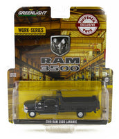 
              1:64 GreenLight *WORK SERIES* BLACK 2018 RAM 3500 DUMP TRUCK Dually *NIP*
            