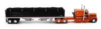 
              2023 DCP 1:64 *ORANGE & BLACK* Peterbilt 389 63" Flattop w/WILSON GRAIN TRAILER
            