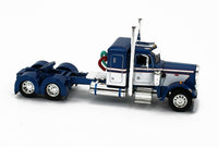 
              2022 DCP 1:64 *BLUE WHITE* Peterbilt 359 36" Flattop w/Wilson GRAIN TRAILER NIB
            