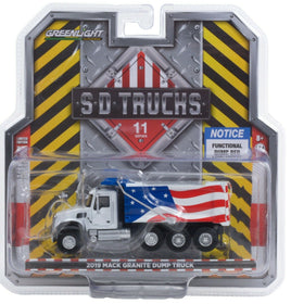 1:64 GreenLight *SD TRUCKS 11* AMERICAN FLAG 2019 Mack Granite DUMP TRUCK *NIP*