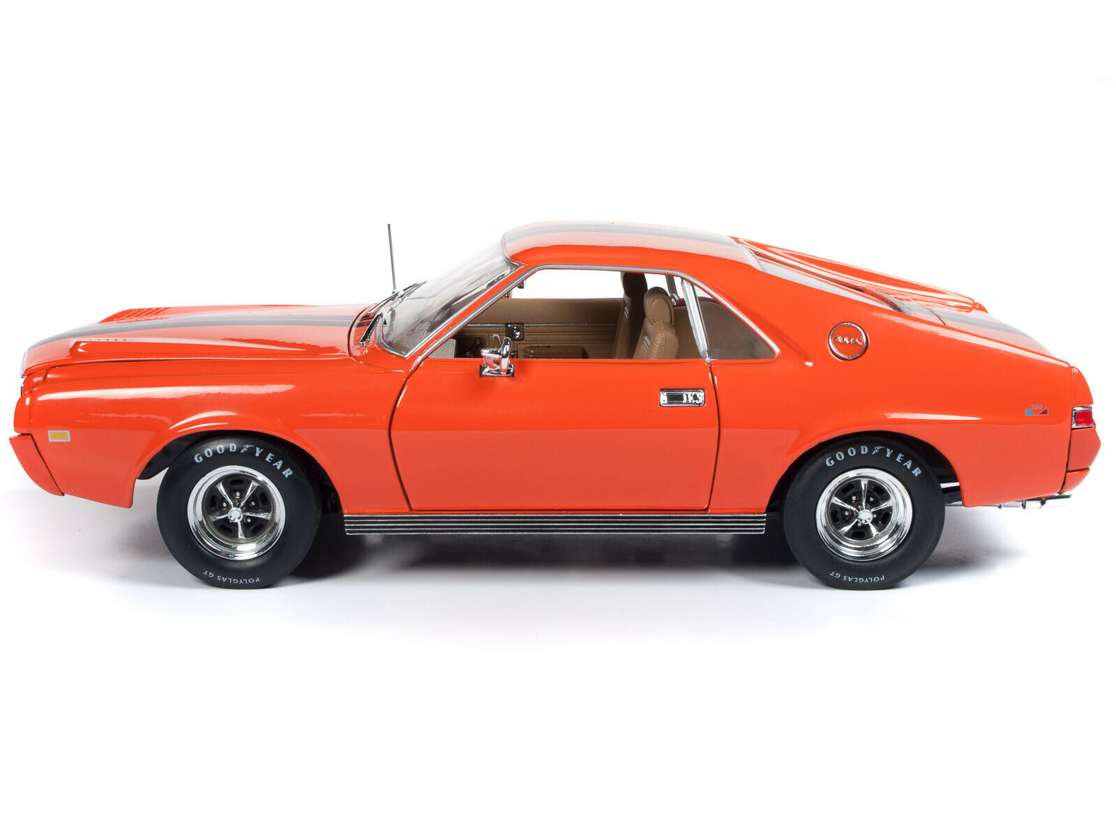 2019 1:18 AUTO WORLD AMERICAN MUSCLE *ORANGE* 1969 AMC AMX NIB