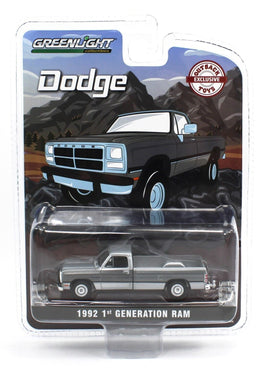 1:64 GreenLight *1st GENERATION RAM* 1992 Two-Tone Grey Pickup *NIP*