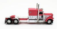 
              2023 DCP 1:64 *PINK & WHITE* Peterbilt 389 63" Flattop w/WILSON GRAIN TRAILER
            