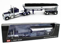 
              2023 DCP 1:64 *PURPLE* Peterbilt 389 63" Flattop & CHROME MAC Dump Trailer NIB
            